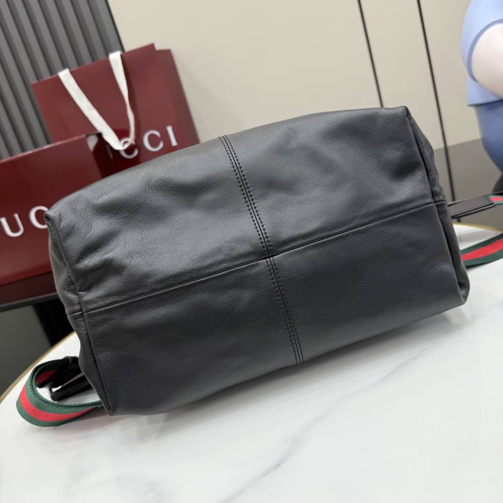 Gucci Brera Leather Medium Crossbody Bag Black_2_155191 Gucci Brera Leather Medium Crossbody Bag Black