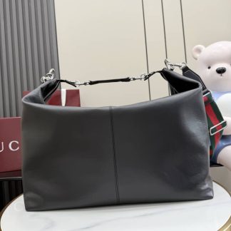 Gucci Brera Leather Large Black Crossbody Bag