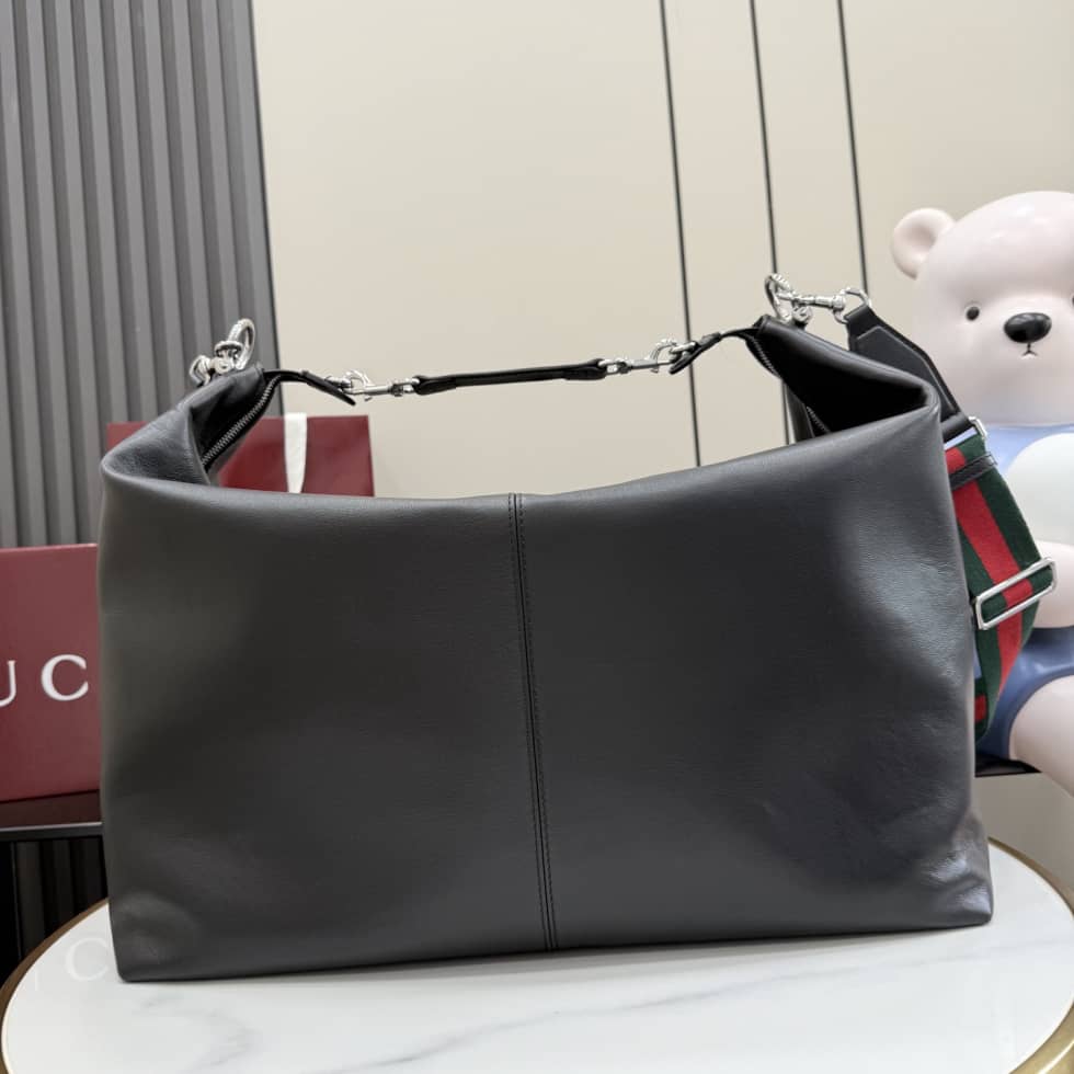 Gucci Brera Leather Large Black Crossbody Bag_10_155201 Gucci Brera Leather Large Black Crossbody Bag