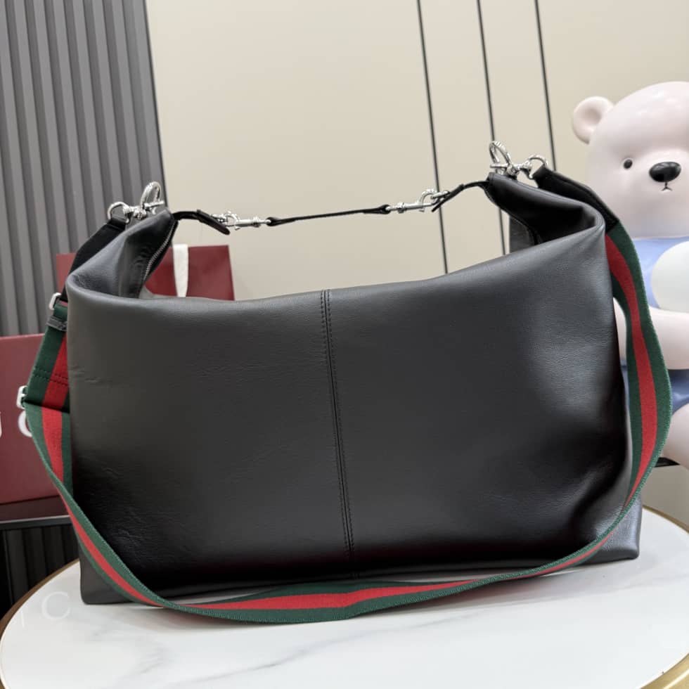 Gucci Brera Leather Large Black Crossbody Bag_1_155201 Gucci Brera Leather Large Black Crossbody Bag