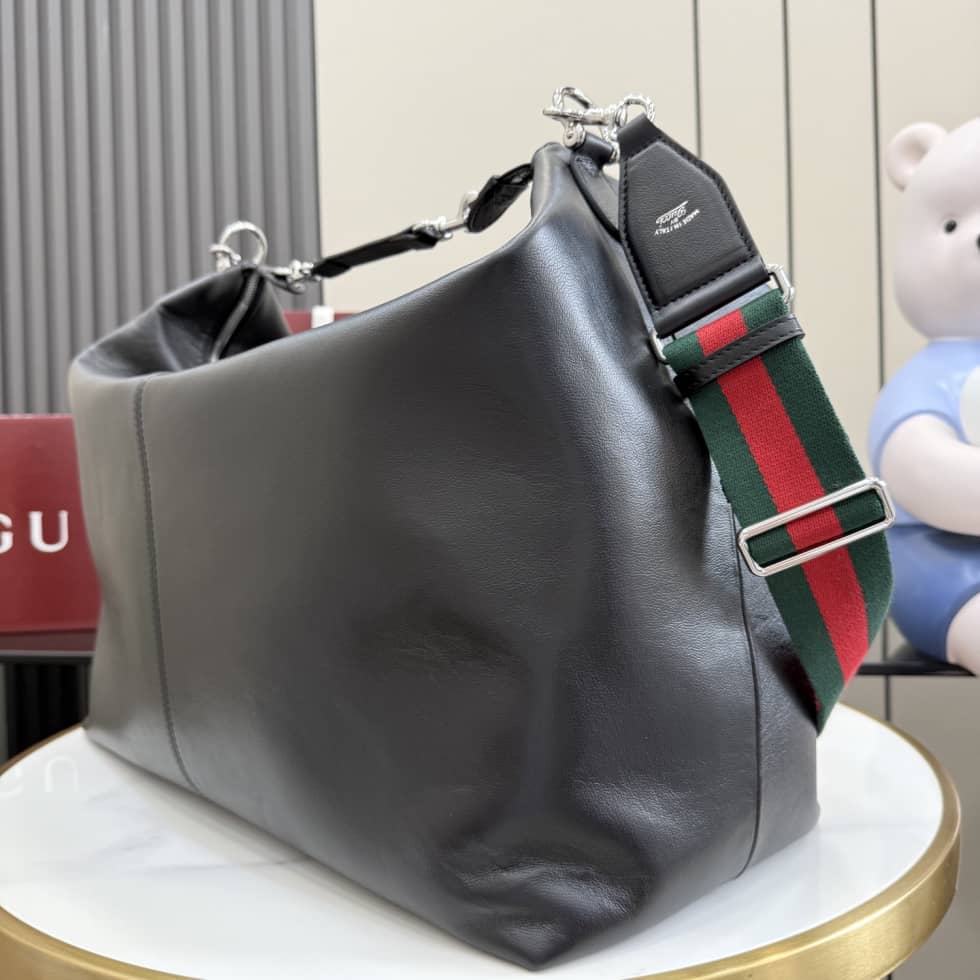 Gucci Brera Leather Large Black Crossbody Bag_2_155201 Gucci Brera Leather Large Black Crossbody Bag