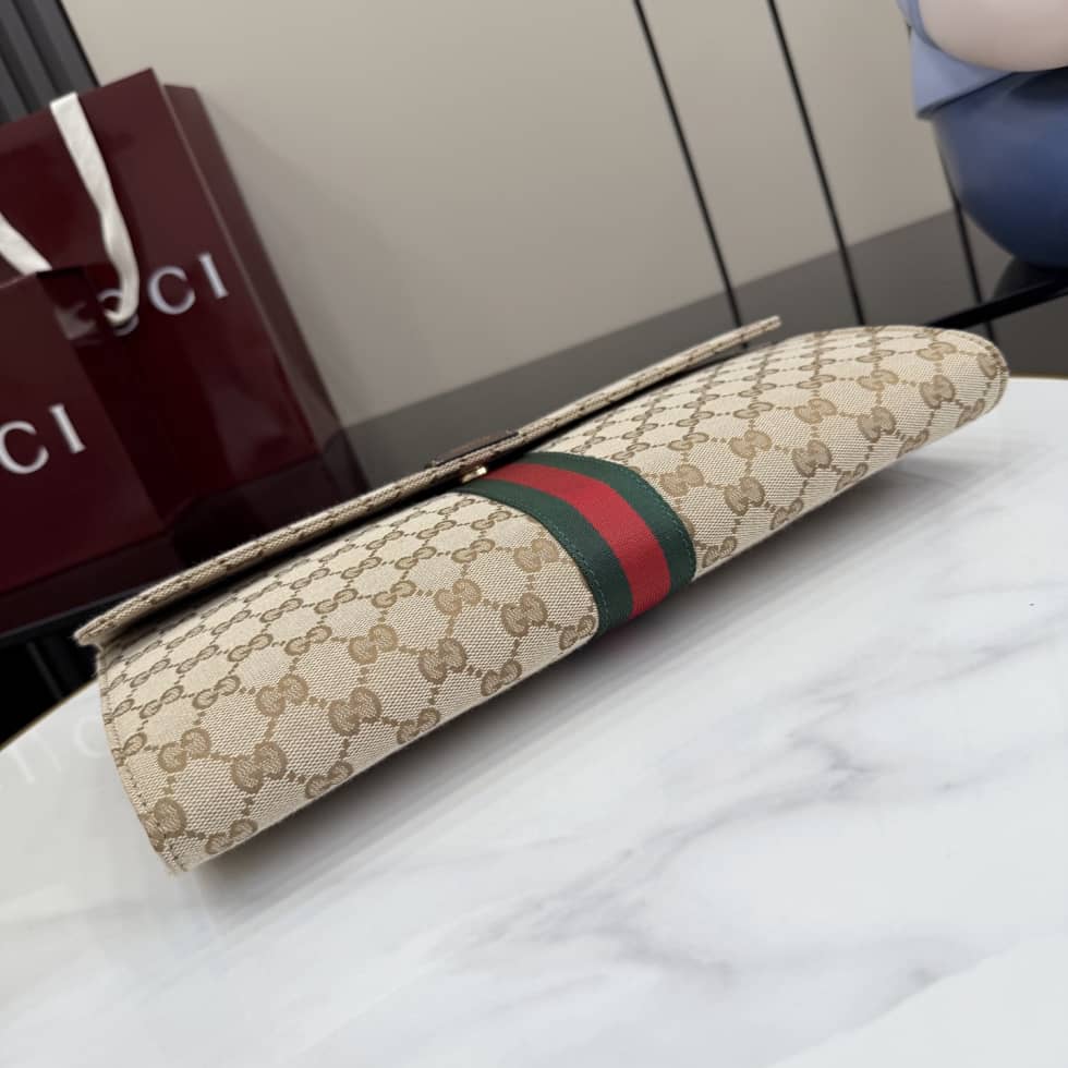 Gucci Medium Canvas GG Pouch Beige 875697_2_155211 Gucci Medium Canvas GG Pouch Beige 875697