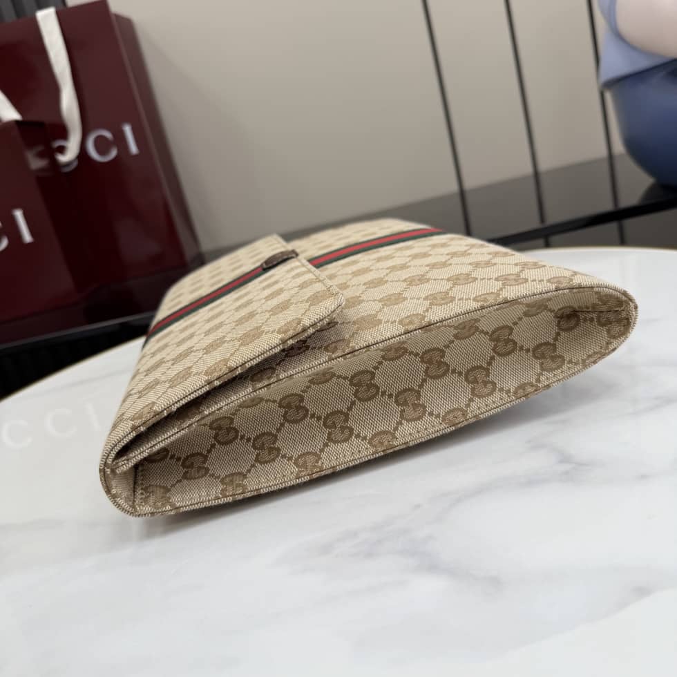 Gucci Medium Canvas GG Pouch Beige 875697_3_155211 Gucci Medium Canvas GG Pouch Beige 875697