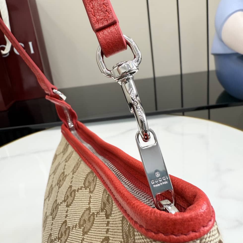 Gucci Small Canvas Pouch With Strap Beige A000MM_4_155221 Gucci Small Canvas Pouch With Strap Beige A000MM