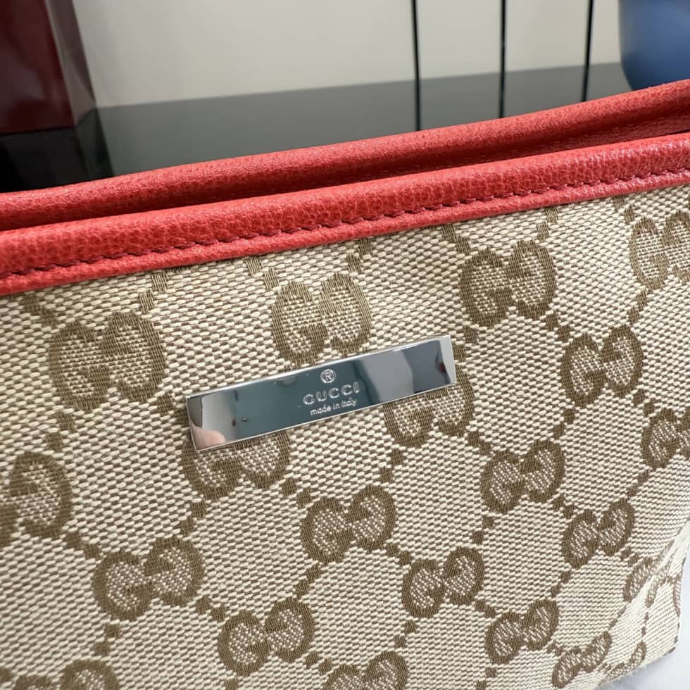 Gucci Small Canvas Pouch With Strap Beige A000MM_5_155221 Gucci Small Canvas Pouch With Strap Beige A000MM