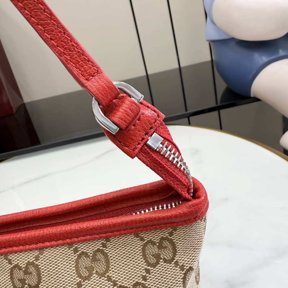 Gucci Small Canvas Pouch With Strap Beige A000MM_6_155221 Gucci Small Canvas Pouch With Strap Beige A000MM