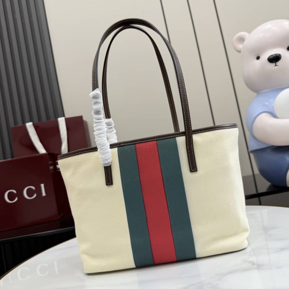 Gucci Tribeca Canvas Small Tote Bag Ivory A0034E_1_155231 Gucci Tribeca Canvas Small Tote Bag Ivory A0034E