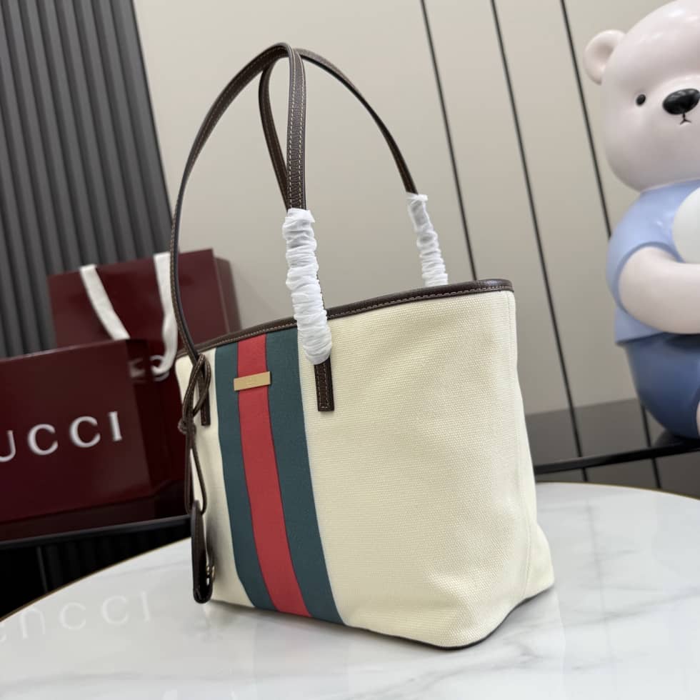 Gucci Tribeca Canvas Small Tote Bag Ivory A0034E_2_155231 Gucci Tribeca Canvas Small Tote Bag Ivory A0034E