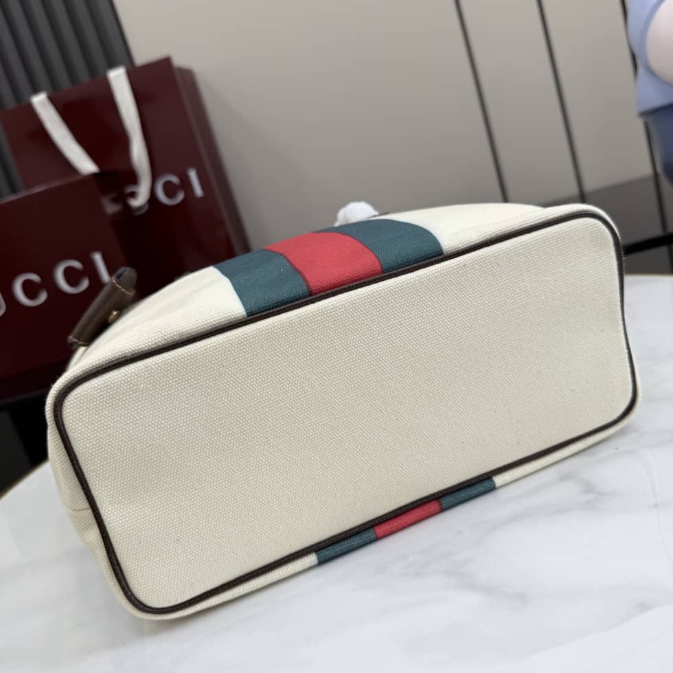 Gucci Tribeca Canvas Small Tote Bag Ivory A0034E_3_155231 Gucci Tribeca Canvas Small Tote Bag Ivory A0034E