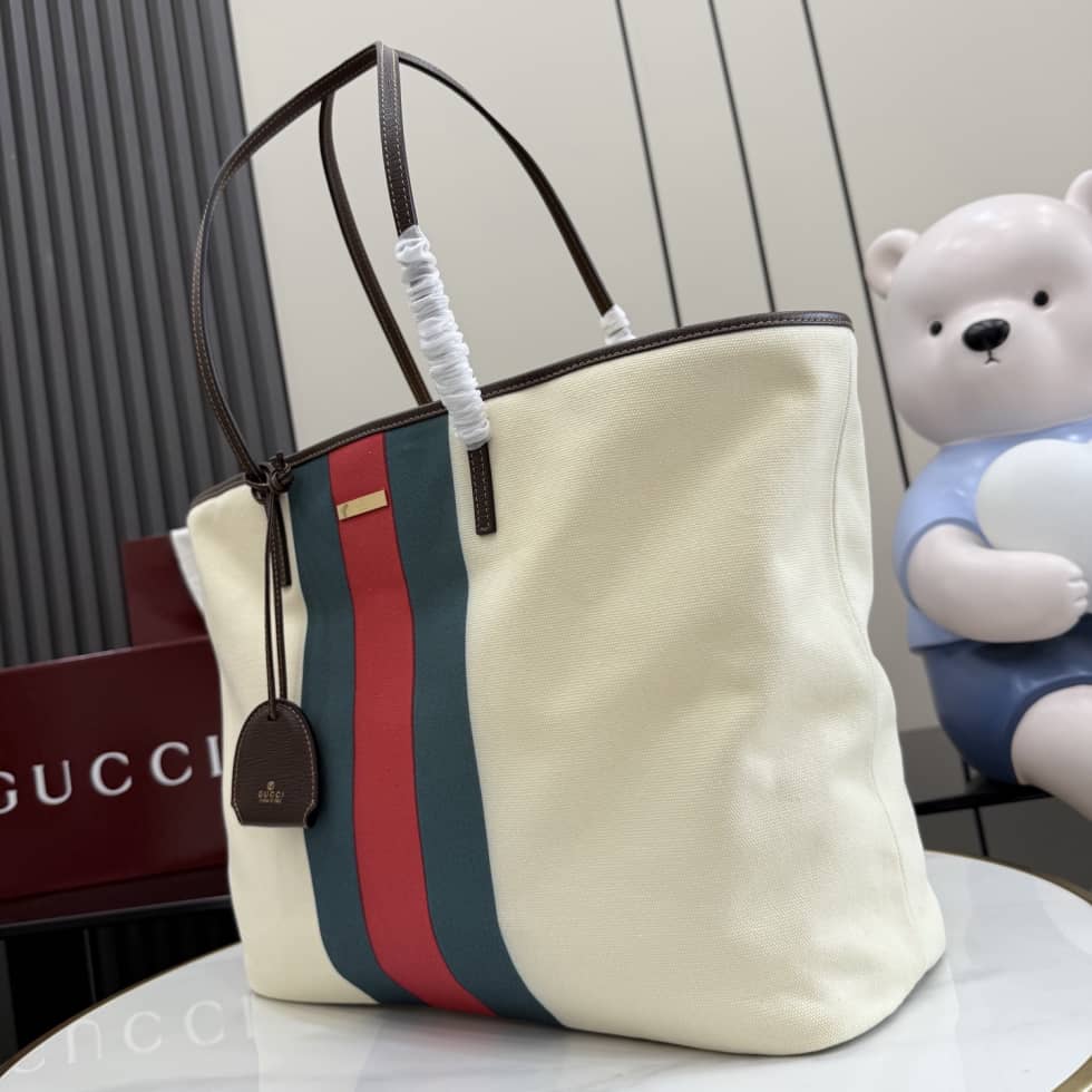 Gucci Tribeca Canvas Large Tote Bag Ivory A0034D_2_155241 Gucci Tribeca Canvas Large Tote Bag Ivory A0034D