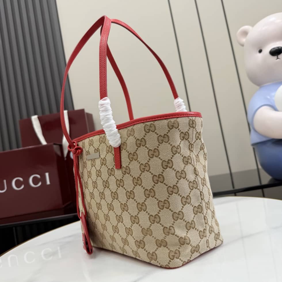 Gucci Tribeca Canvas Small Tote Bag Beige A0034E_2_155251 Gucci Tribeca Canvas Small Tote Bag Beige A0034E