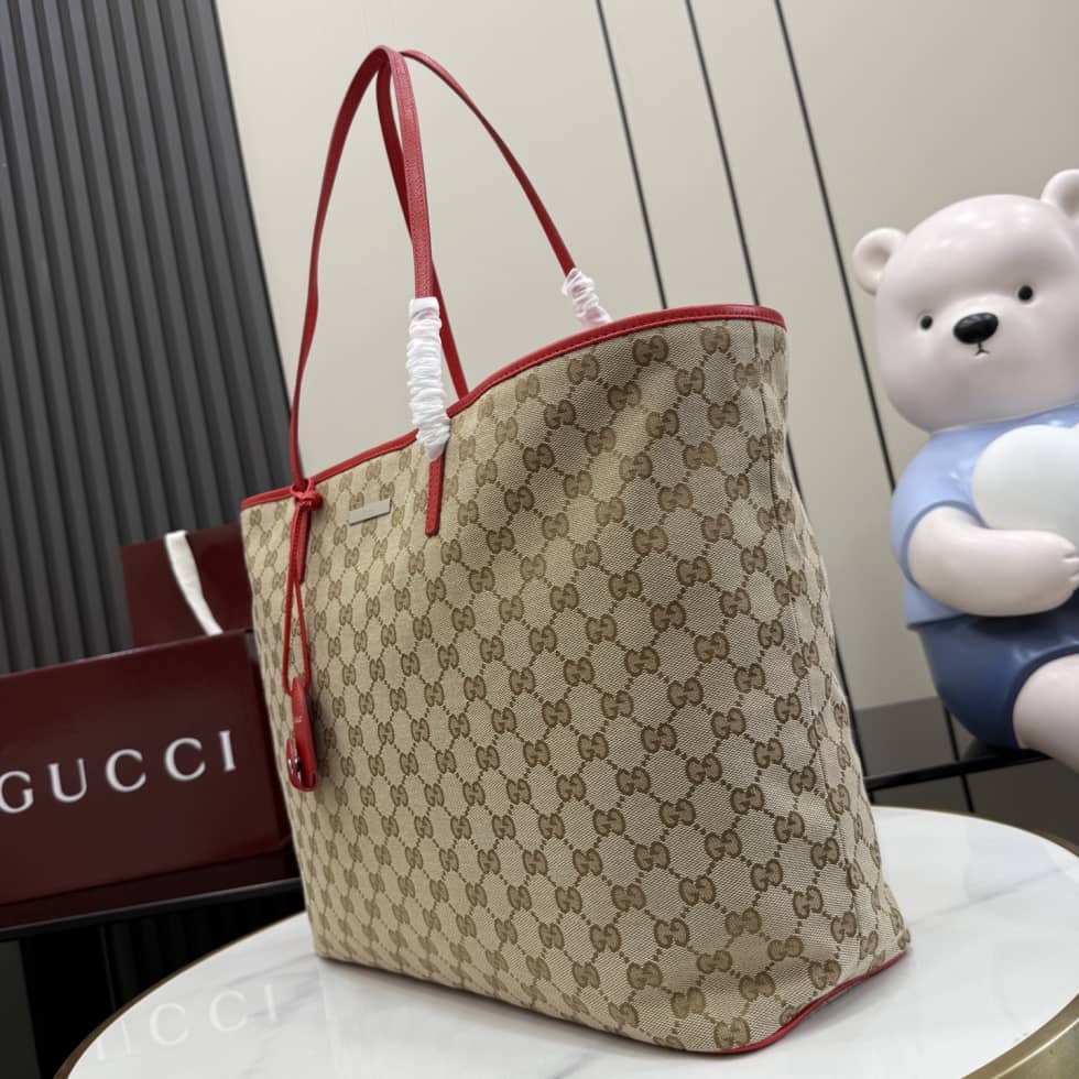 Gucci Tribeca Canvas Large Beige Tote Bag A0034D_2_155261 Gucci Tribeca Canvas Large Beige Tote Bag A0034D