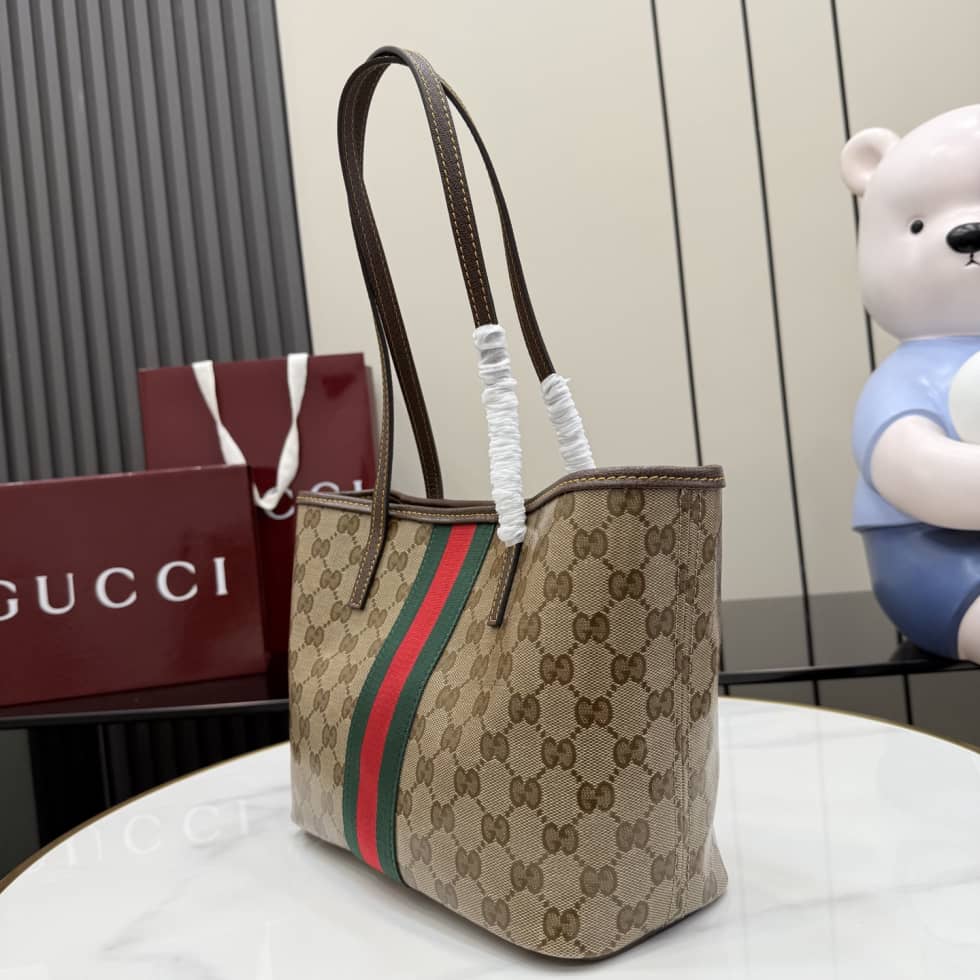 Gucci Tribeca Coated Canvas Small Beige Tote_2_155291 Gucci Tribeca Coated Canvas Small Beige Tote
