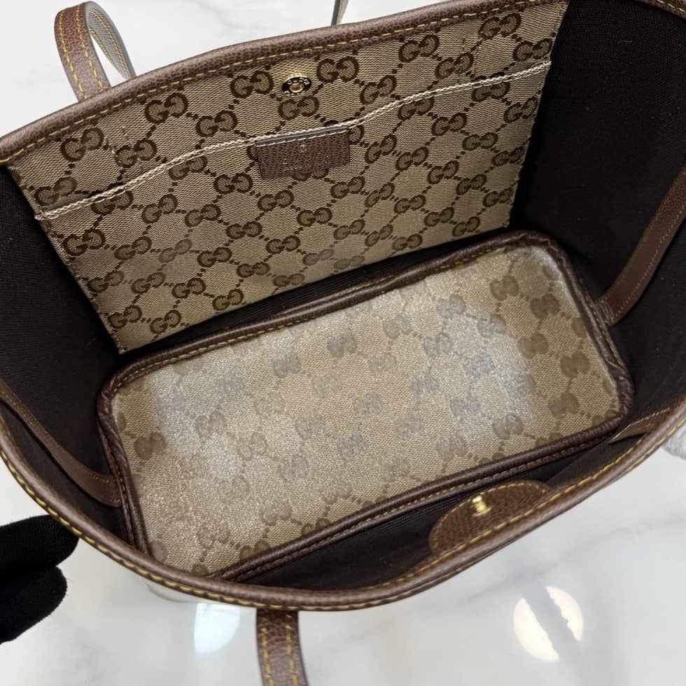 Gucci Tribeca Coated Canvas Small Beige Tote_7_155291 Gucci Tribeca Coated Canvas Small Beige Tote