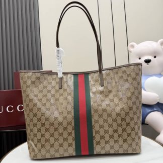 Gucci Tribeca Coated Canvas Large Beige Tote Bag 874745