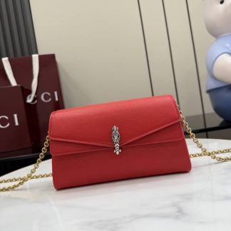 Gucci Dionysus Leather Small Red Shoulder Bag