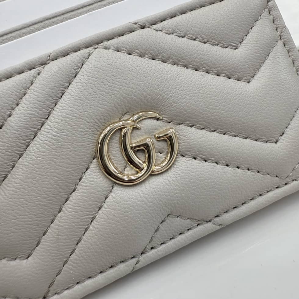 Gucci GG Marmont Leather Gray Card Case 443127_5_155381 Gucci GG Marmont Leather Gray Card Case 443127