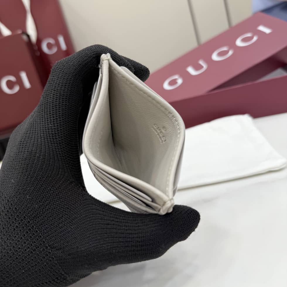 Gucci GG Marmont Leather Gray Card Case 443127_7_155381 Gucci GG Marmont Leather Gray Card Case 443127