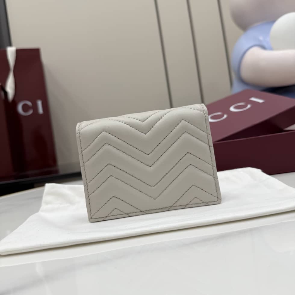 Gucci Marmont Matelasse Leather Light Gray Wallet_1_155391 Gucci Marmont Matelasse Leather Light Gray Wallet