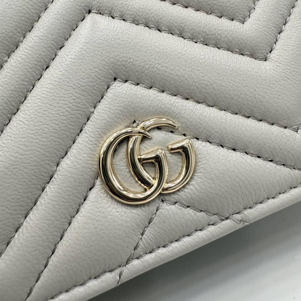 Gucci Marmont Matelasse Leather Light Gray Wallet_4_155391 Gucci Marmont Matelasse Leather Light Gray Wallet