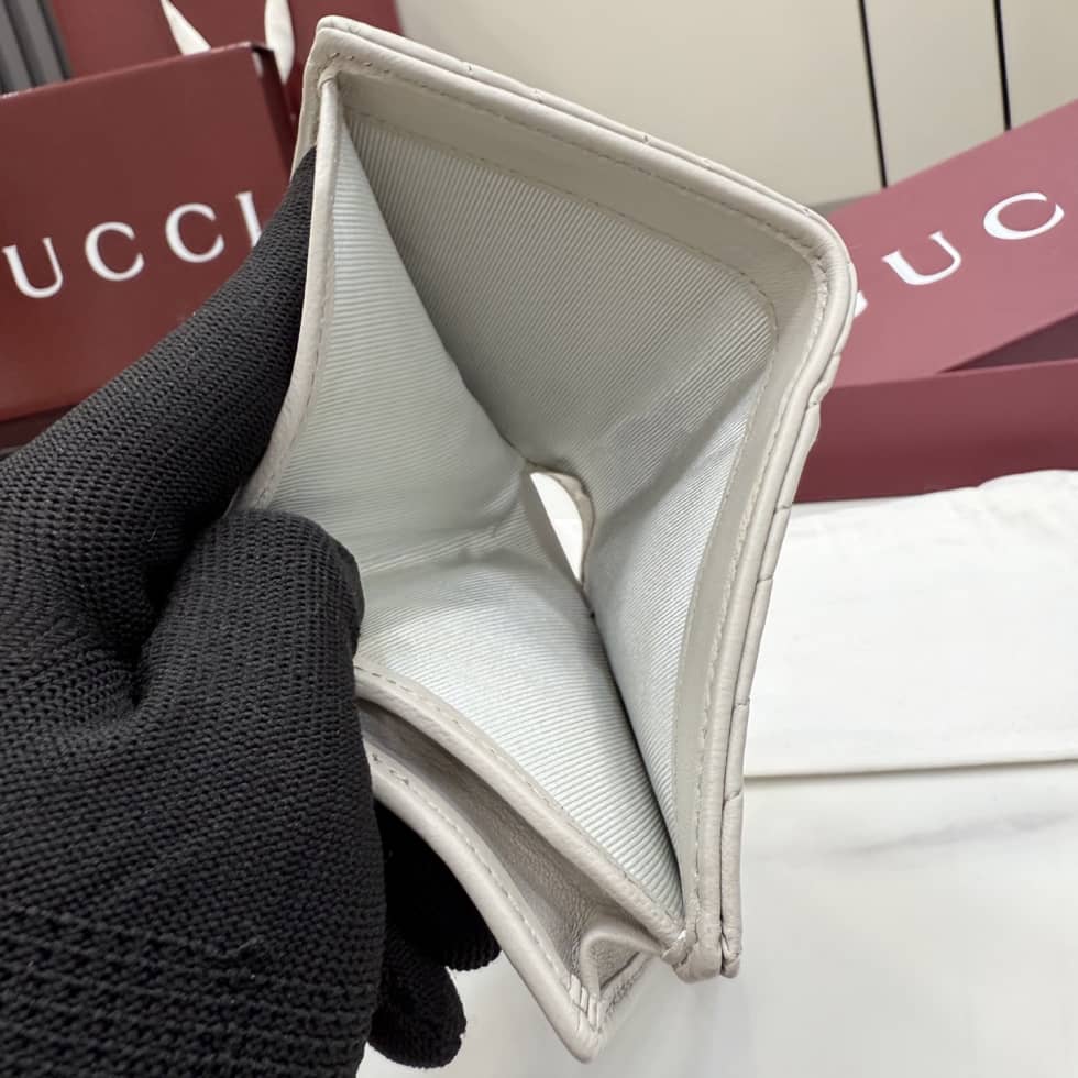 Gucci Marmont Matelasse Leather Light Gray Wallet_8_155391 Gucci Marmont Matelasse Leather Light Gray Wallet