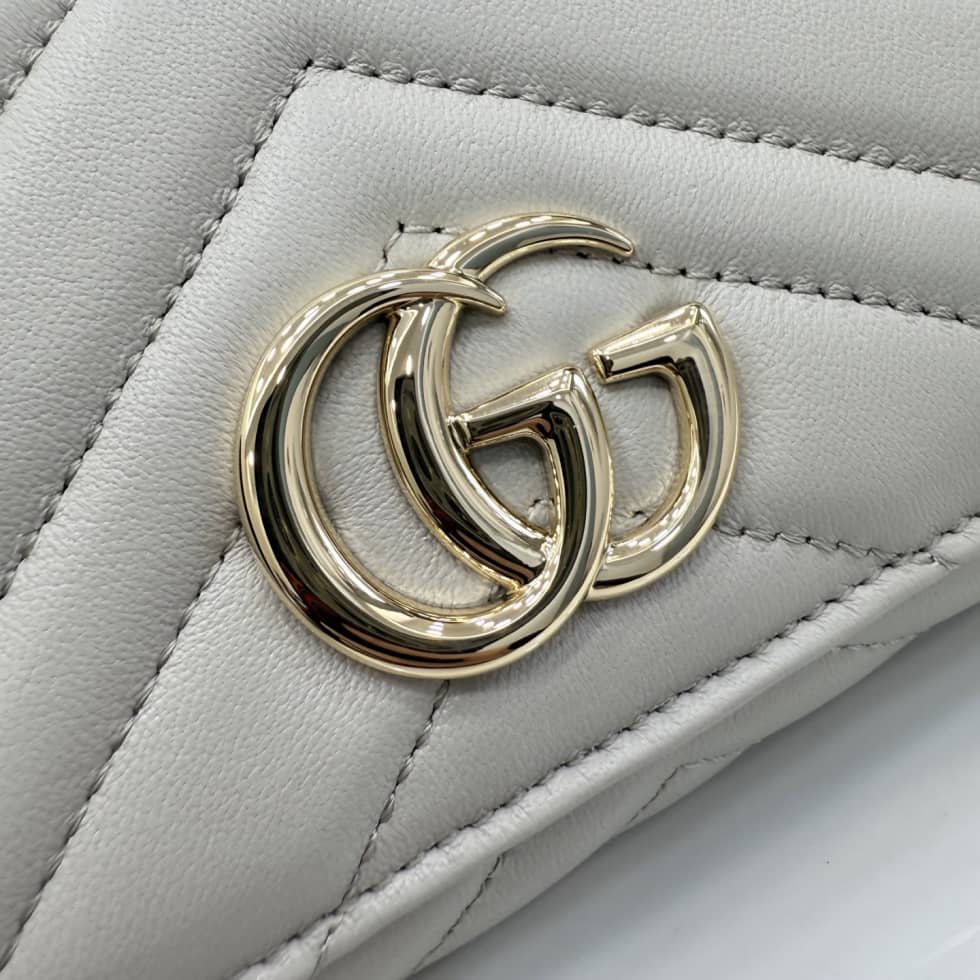 Gucci Marmont Leather Continental Wallet Light Gray_5_155401 Gucci Marmont Leather Continental Wallet Light Gray