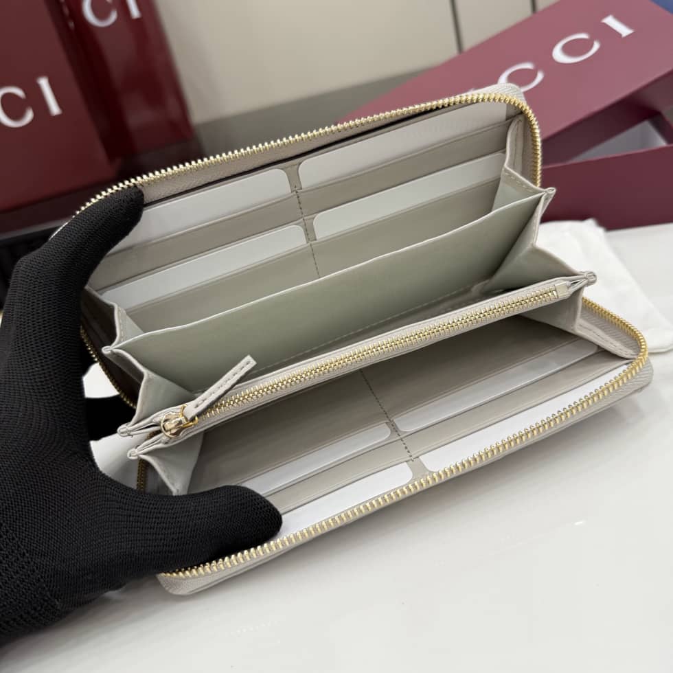 Gucci Marmont Leather Zip Around Wallet Light Gray_8_155411 Gucci Marmont Leather Zip Around Wallet Light Gray