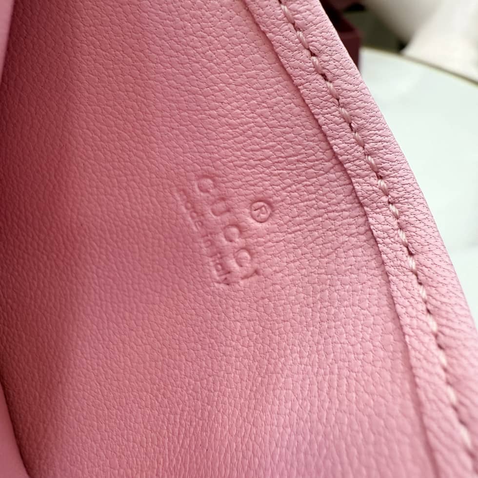 Gucci Marmont Leather Pink Card Case 443127_5_155421 Gucci Marmont Leather Pink Card Case 443127