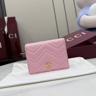 Gucci Marmont Matelasse Leather Pink Wallet 466492