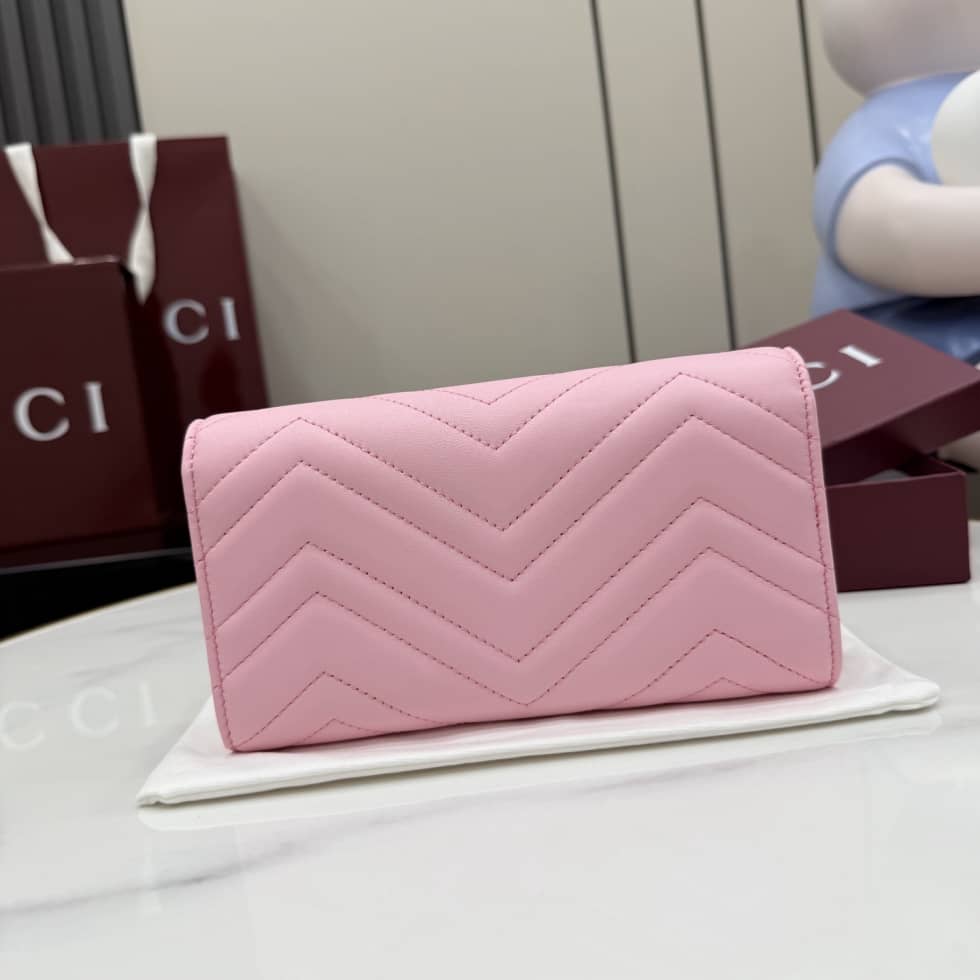 Gucci Marmont Leather Pink Continental Wallet_1_155441 Gucci Marmont Leather Pink Continental Wallet