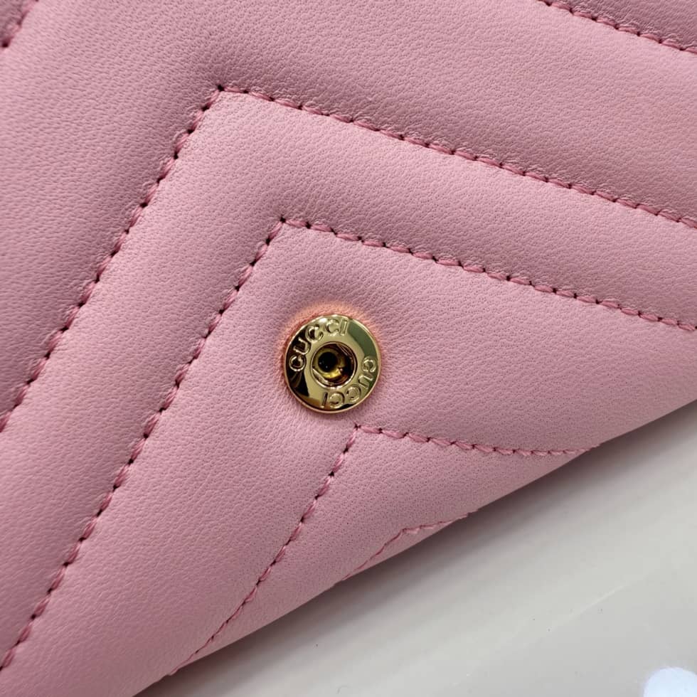Gucci Marmont Leather Pink Continental Wallet_5_155441 Gucci Marmont Leather Pink Continental Wallet