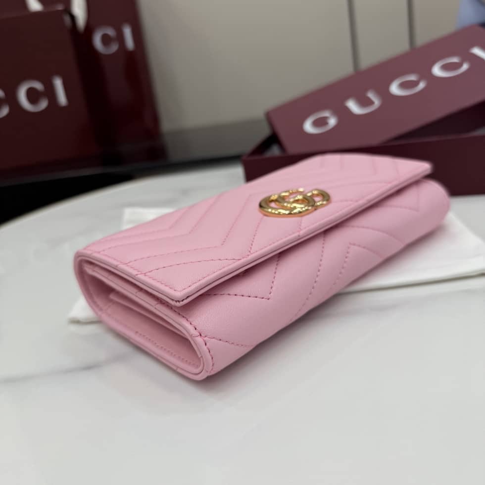Gucci Marmont Leather Pink Continental Wallet_6_155441 Gucci Marmont Leather Pink Continental Wallet