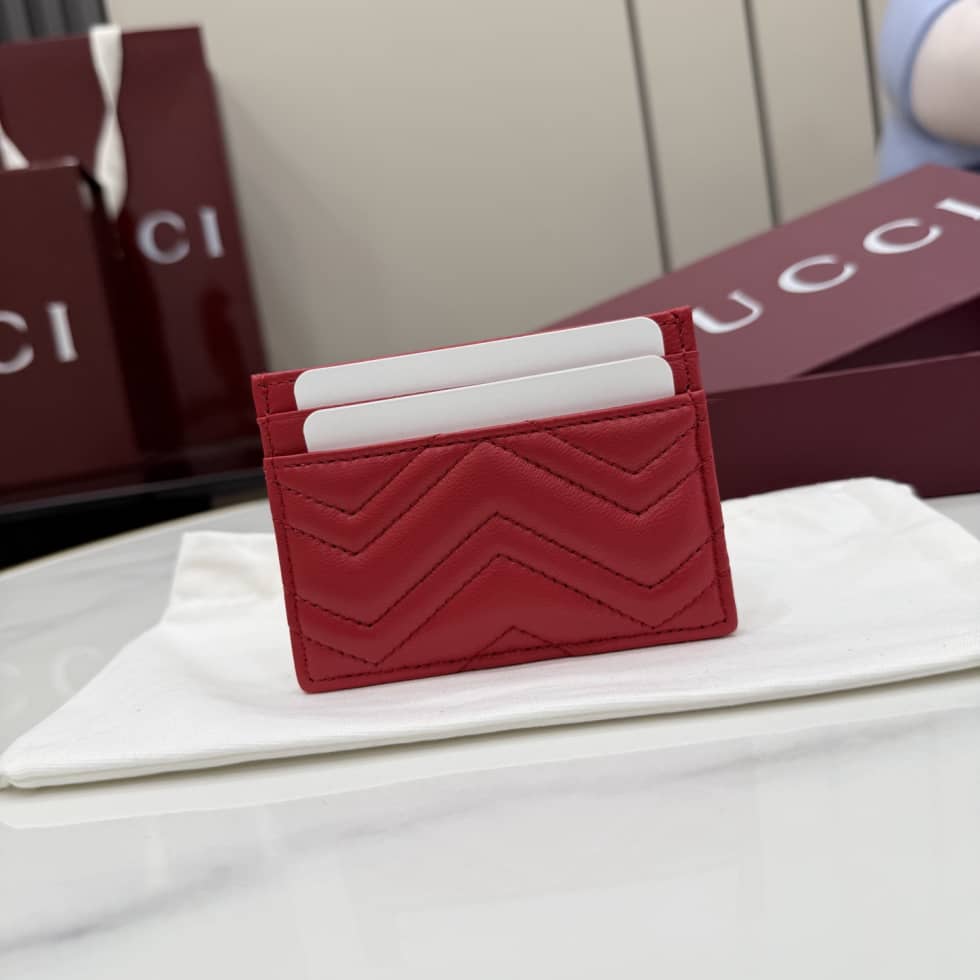 Gucci Marmont Leather Red Card Case 443127_1_155461 Gucci Marmont Leather Red Card Case 443127