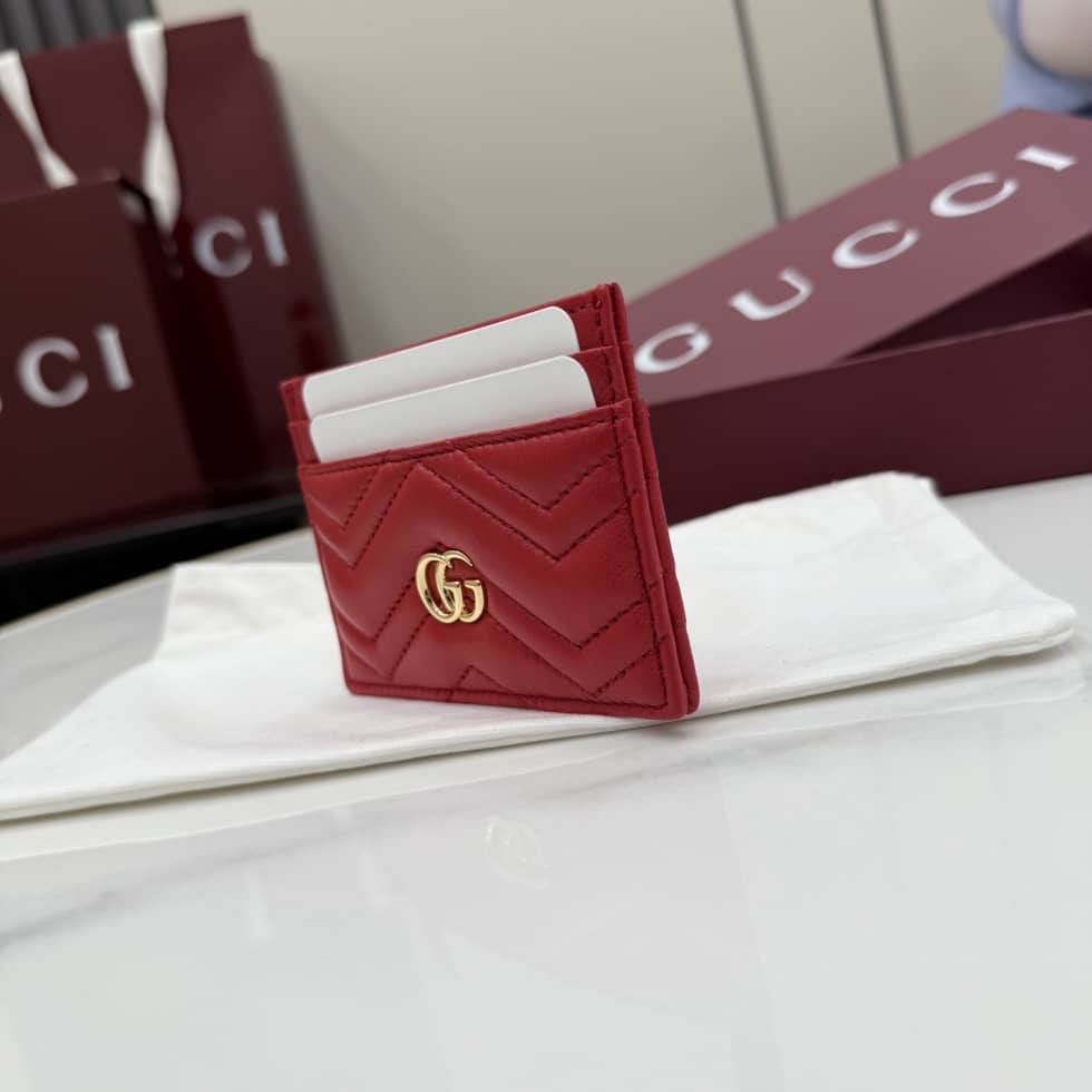 Gucci Marmont Leather Red Card Case 443127_2_155461 Gucci Marmont Leather Red Card Case 443127