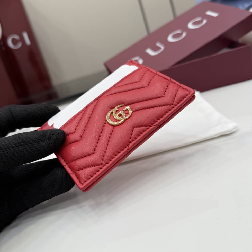 Gucci Marmont Leather Red Card Case 443127_3_155461 Gucci Marmont Leather Red Card Case 443127