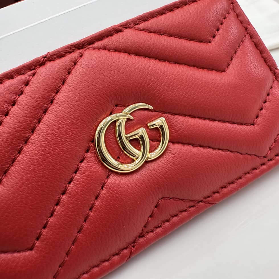 Gucci Marmont Leather Red Card Case 443127_4_155461 Gucci Marmont Leather Red Card Case 443127