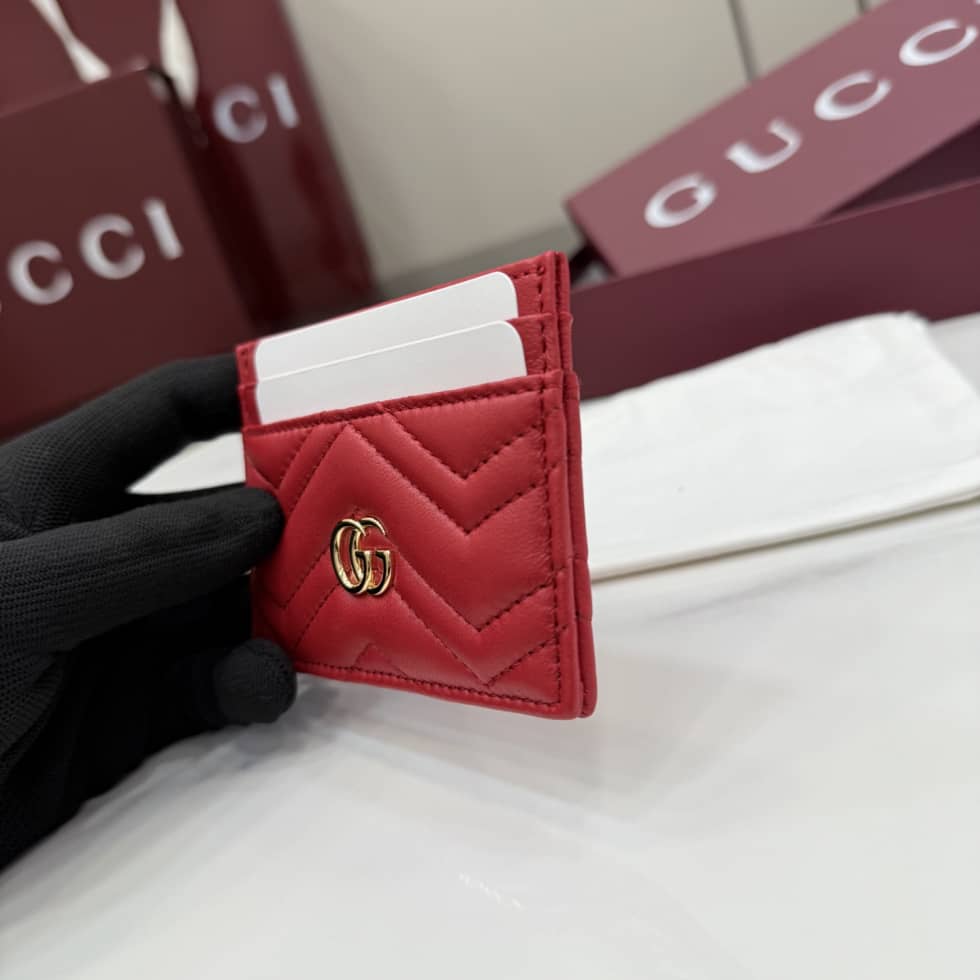 Gucci Marmont Leather Red Card Case 443127_7_155461 Gucci Marmont Leather Red Card Case 443127