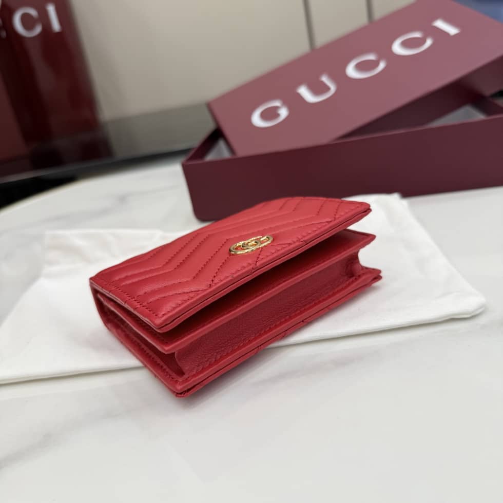 Gucci Marmont Matelasse Leather Red Wallet 466492_3_155471 Gucci Marmont Matelasse Leather Red Wallet 466492