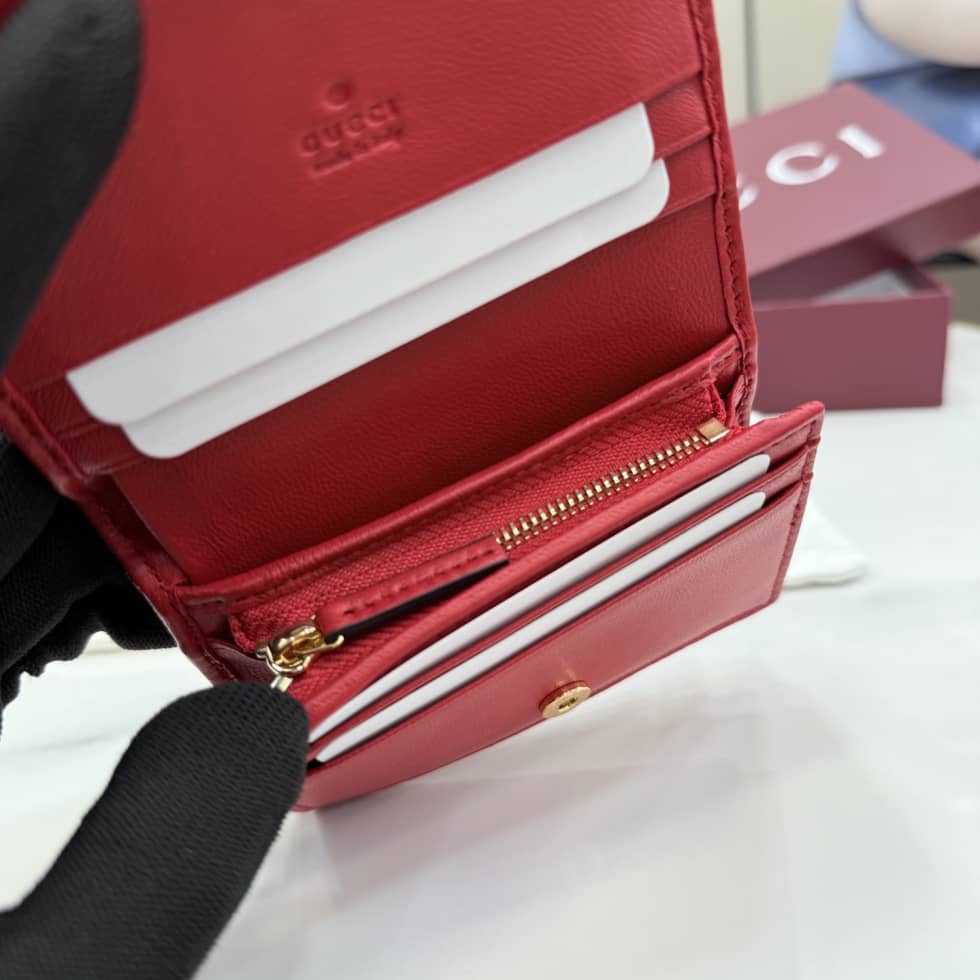 Gucci Marmont Matelasse Leather Red Wallet 466492_7_155471 Gucci Marmont Matelasse Leather Red Wallet 466492