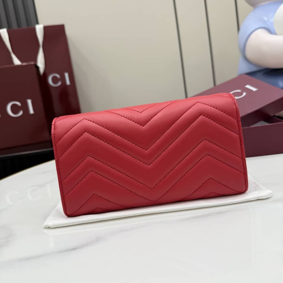 Gucci Marmont Leather Red Continental Wallet 443436_1_155481 Gucci Marmont Leather Red Continental Wallet 443436