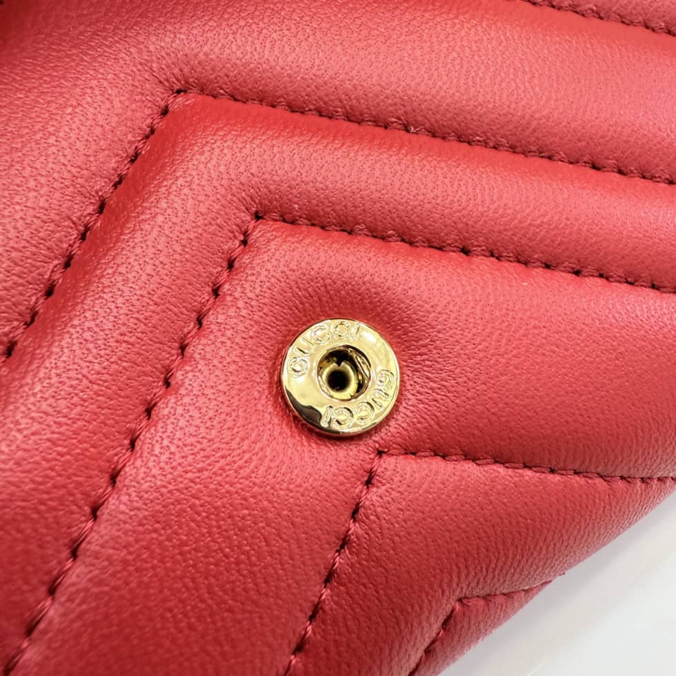 Gucci Marmont Leather Red Continental Wallet 443436_4_155481 Gucci Marmont Leather Red Continental Wallet 443436
