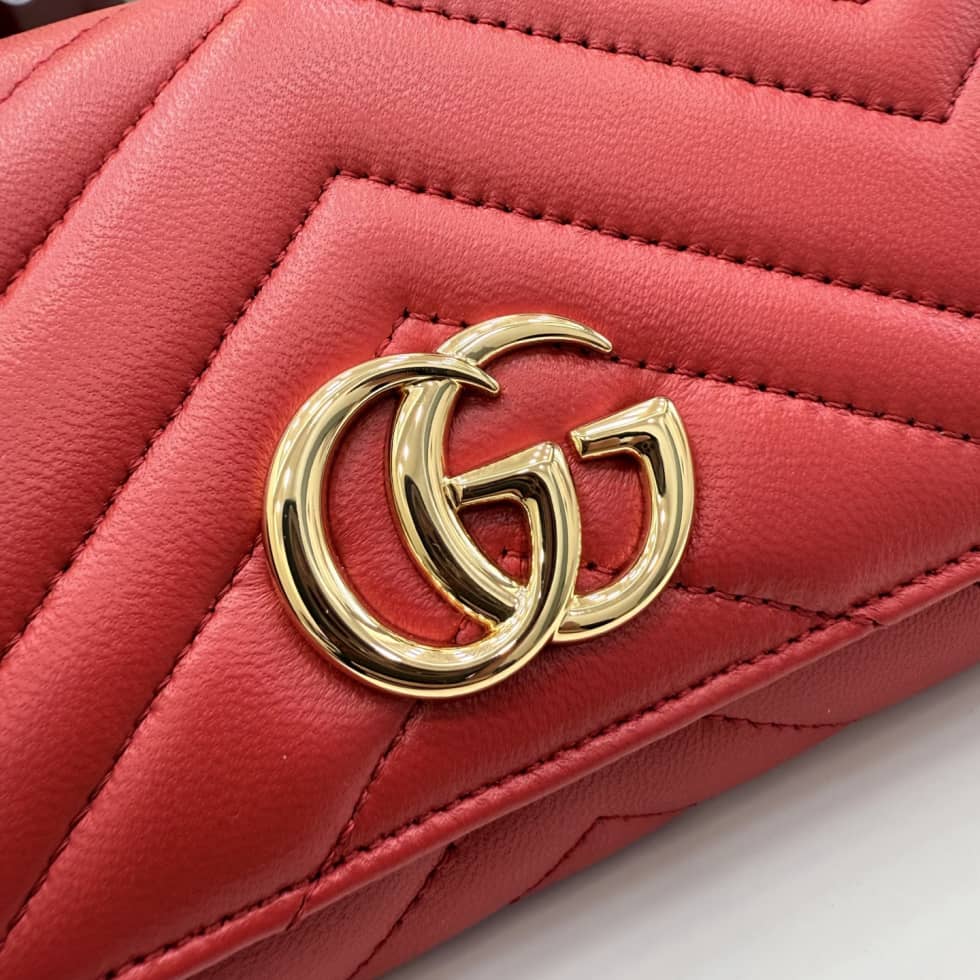 Gucci Marmont Leather Red Continental Wallet 443436_5_155481 Gucci Marmont Leather Red Continental Wallet 443436