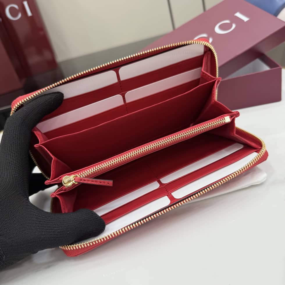 Gucci Marmont Leather Red Zip Around Wallet 443123_8_155491 Gucci Marmont Leather Red Zip Around Wallet 443123