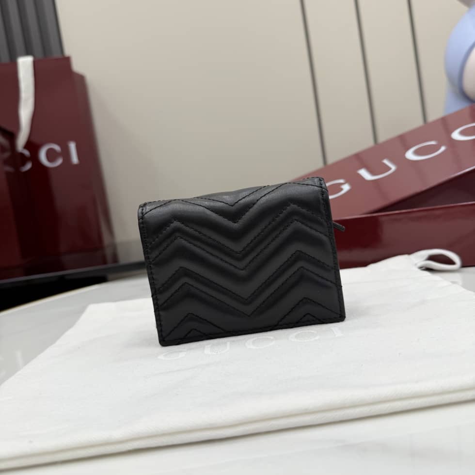 Gucci Marmont Matelasse Leather Black Wallet 466492_1_155511 Gucci Marmont Matelasse Leather Black Wallet 466492