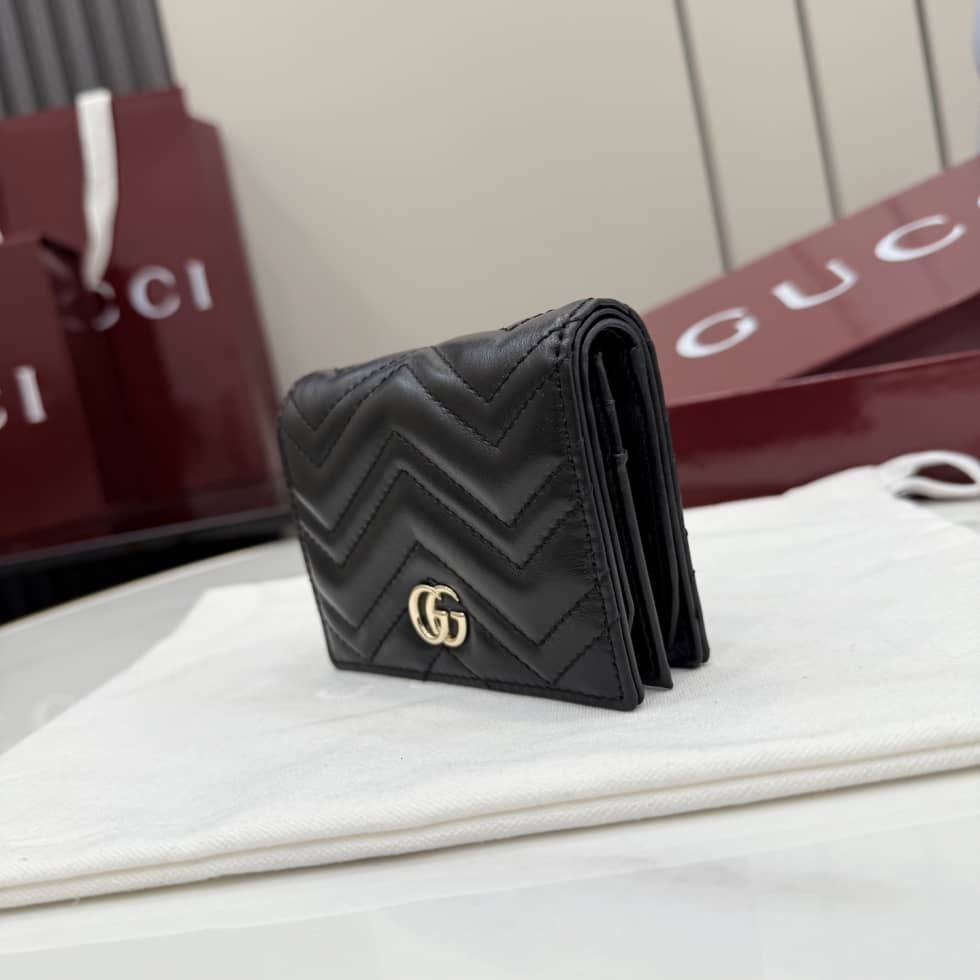 Gucci Marmont Matelasse Leather Black Wallet 466492_2_155511 Gucci Marmont Matelasse Leather Black Wallet 466492