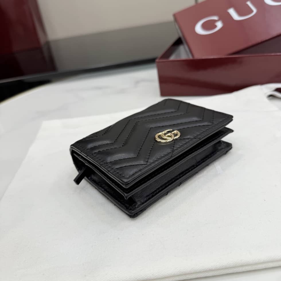 Gucci Marmont Matelasse Leather Black Wallet 466492_3_155511 Gucci Marmont Matelasse Leather Black Wallet 466492