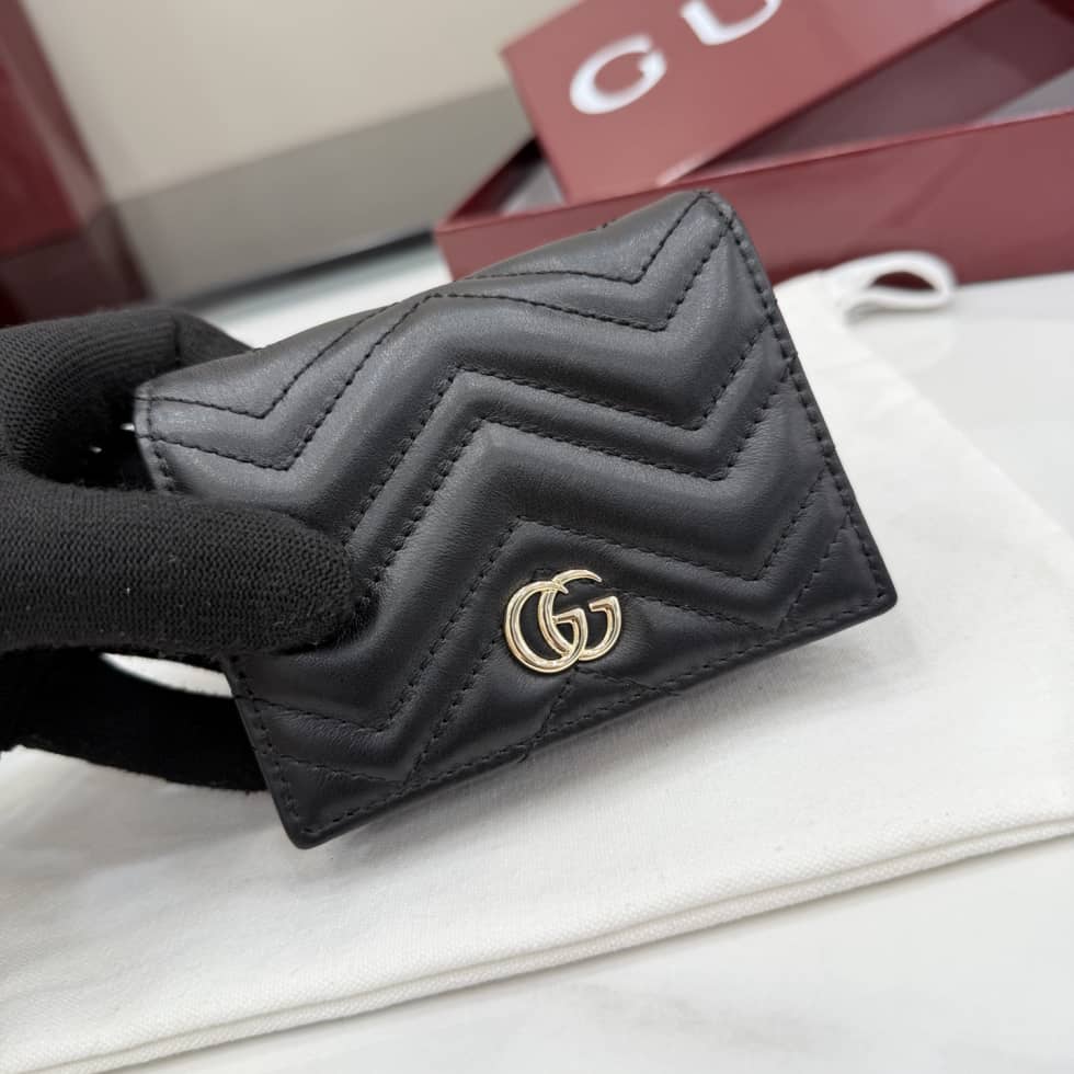 Gucci Marmont Matelasse Leather Black Wallet 466492_4_155511 Gucci Marmont Matelasse Leather Black Wallet 466492