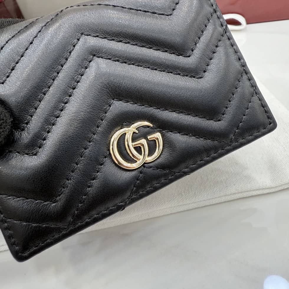 Gucci Marmont Matelasse Leather Black Wallet 466492_5_155511 Gucci Marmont Matelasse Leather Black Wallet 466492