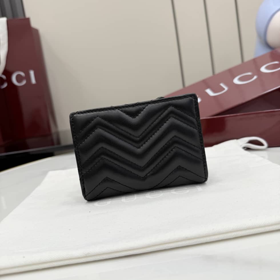 Gucci Marmont Leather Bifold Wallet Black 773427_1_155521 Gucci Marmont Leather Bifold Wallet Black 773427