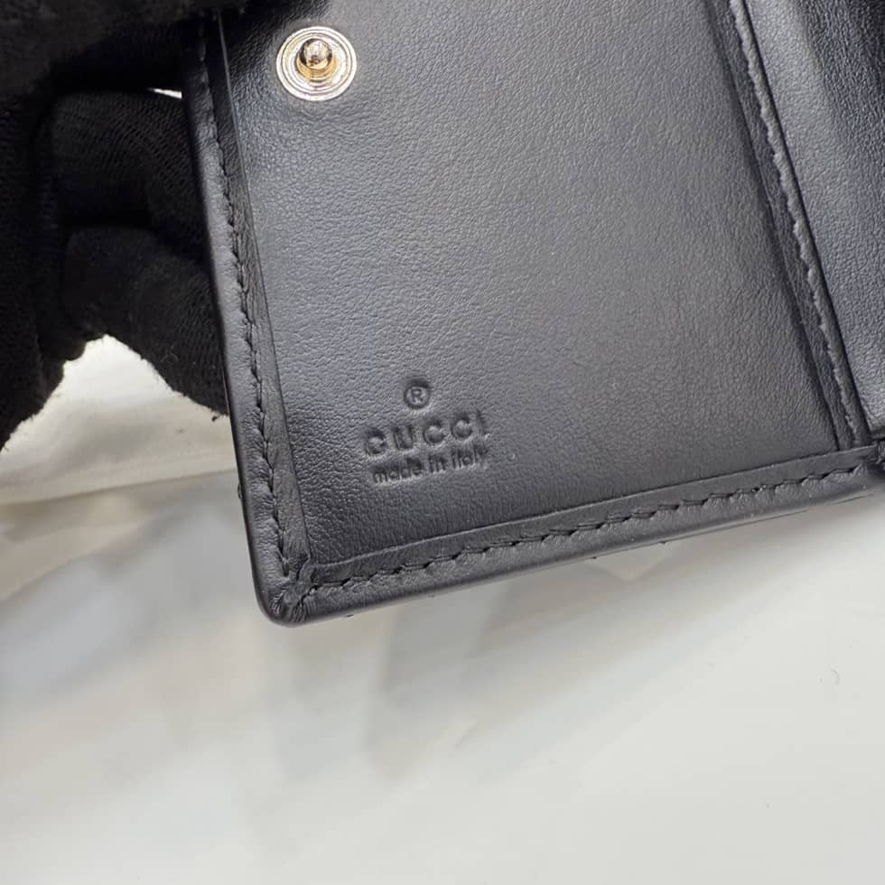 Gucci Marmont Leather Bifold Wallet Black 773427_7_155521 Gucci Marmont Leather Bifold Wallet Black 773427